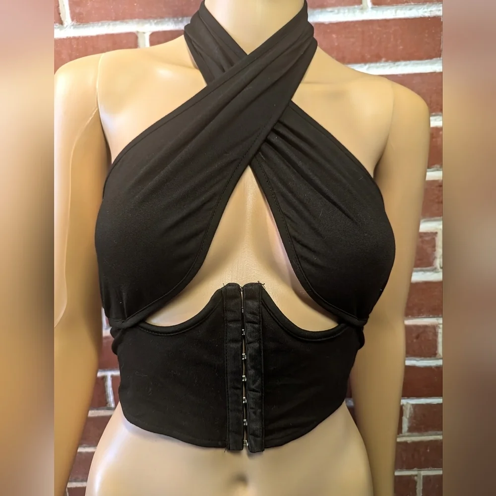 Shein Women's Halter Neck Corset Top Size Small - Picture 1 of 4